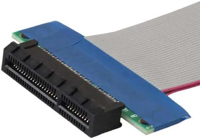 Alt view image 5 of 6 - PCI-E 4X Riser Card Extender Flex Extension Cable Ribbon Adapter Converter PCI Express 4X Slot Cable Connector New Promotion