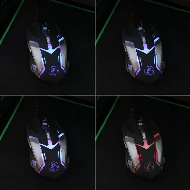 Alt view image 5 of 6 - 3200DPI Wired Gaming Mouse 6 Buttons LED Colorful Breathing Light USB Optical Gamer Mouse for PC Computer Desktop Laptop