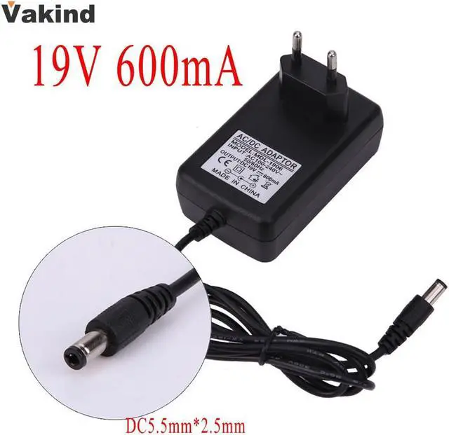 Alt view image 5 of 6 - 1Pcs AC to DC 5.5mmx2.5mm 19V 600mA Switching Power Supply Adapter for Sweep Cleaner Robot Vacuum Cleaner EU/US Plug