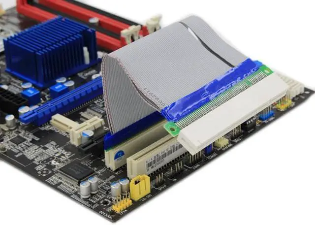 Alt view image 4 of 6 - 19cm Length PCI Extension Cable Sound Card Network Graphic Card Extender Converter Flat Ribbon Extension Cable Connector New