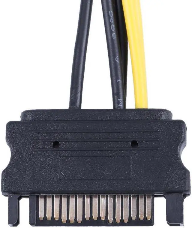 Alt view image 3 of 6 - SATA 15Pin Male Port to 557 6Pin Power Supply Cable Graphic Cards Power Cable Cord Extension Cables for BTC mining