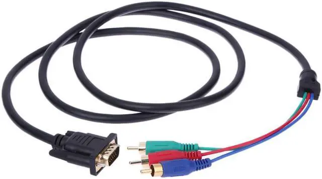Alt view image 3 of 6 - New 1.5m 5Ft VGA to TV 3 RCA Component AV Adapter Cable for PC Laptop