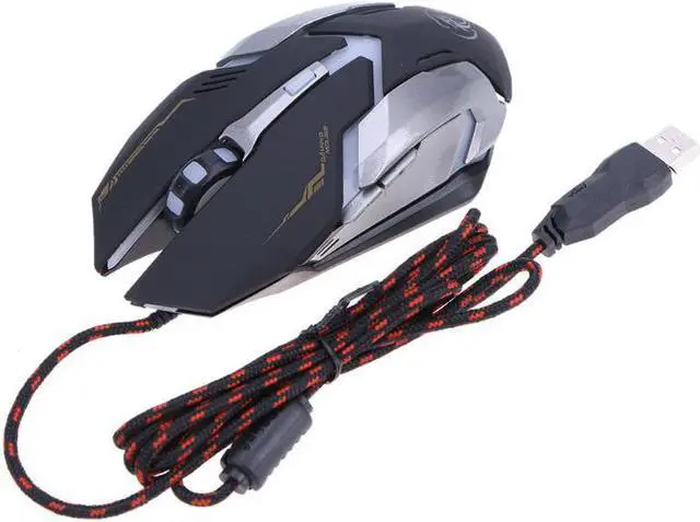 Alt view image 2 of 6 - 3200DPI Wired Gaming Mouse 6 Buttons LED Colorful Breathing Light USB Optical Gamer Mouse for PC Computer Desktop Laptop