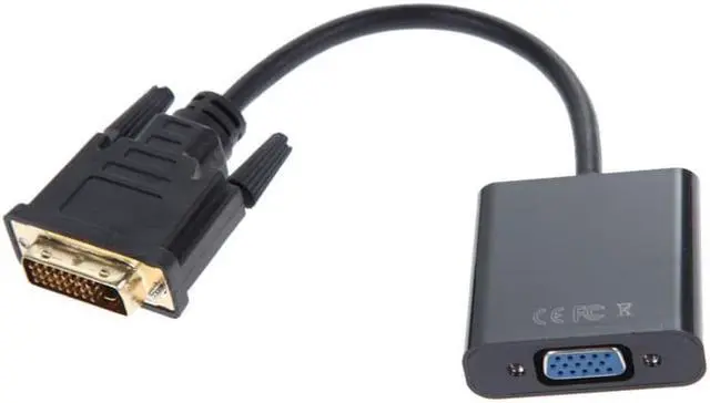 Alt view image 2 of 6 - Full HD 1080P  DVI-D to VGA Adapter Cable 24+1 25 Pin DVI Male to 15 Pin VGA Female Video Converter Connector for PC Computer