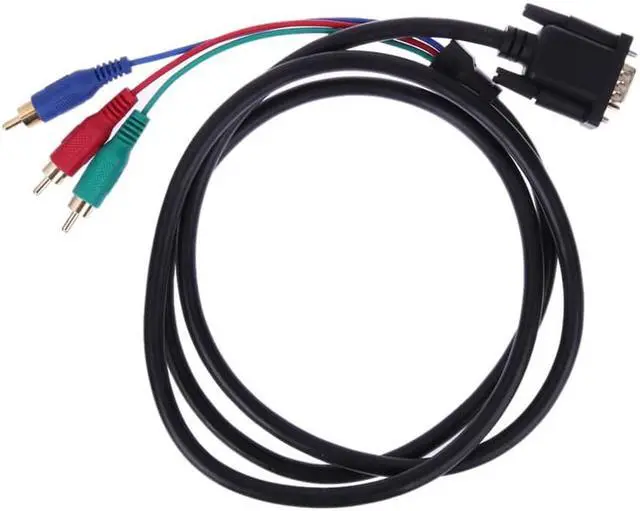 Alt view image 5 of 6 - New 1.5m 5Ft VGA to TV 3 RCA Component AV Adapter Cable for PC Laptop