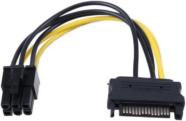 Main image of SATA 15Pin Male Port to 557 6Pin Power Supply Cable Graphic Cards Power Cable Cord Extension Cables for BTC mining