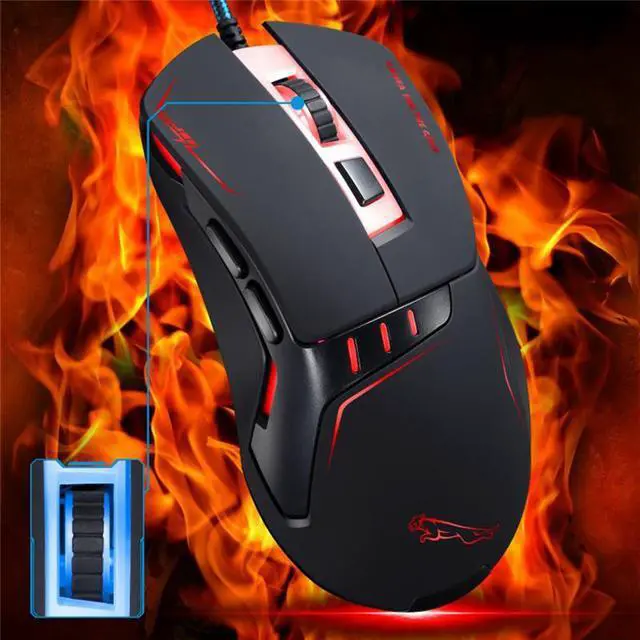 Alt view image 5 of 6 - Professional USB Wired 5500DPI Resolution 6 Buttons Mouse Support LED Gaming Mouse For PC Laptop Retail Package