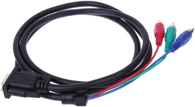 Alt view image 2 of 6 - New 1.5m 5Ft VGA to TV 3 RCA Component AV Adapter Cable for PC Laptop