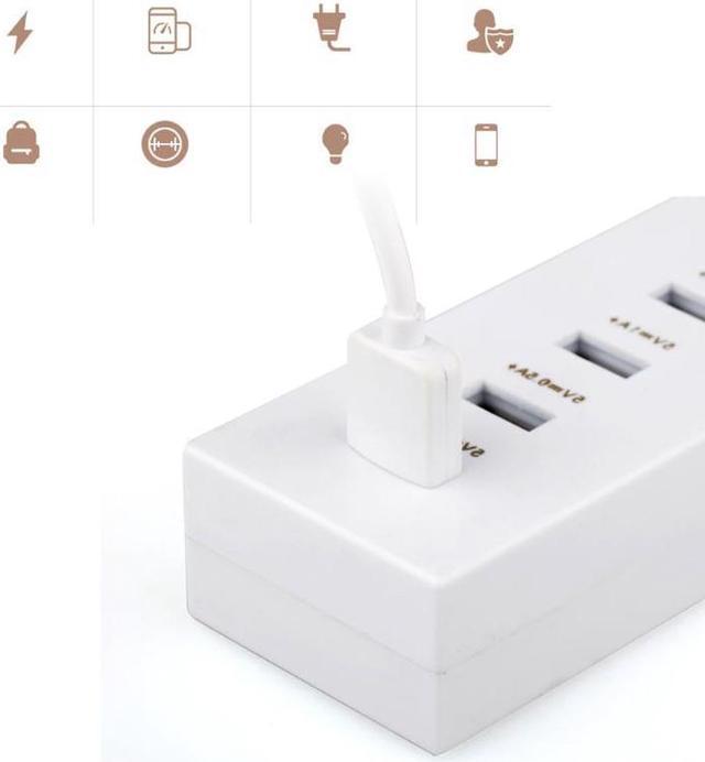 Alt view image 3 of 6 - New Portable 4 USB Port Quick Charging Hub Power Strip Charger Dock US Plug USB Hubs for tablet PC Bluetooth speaker Smart phone