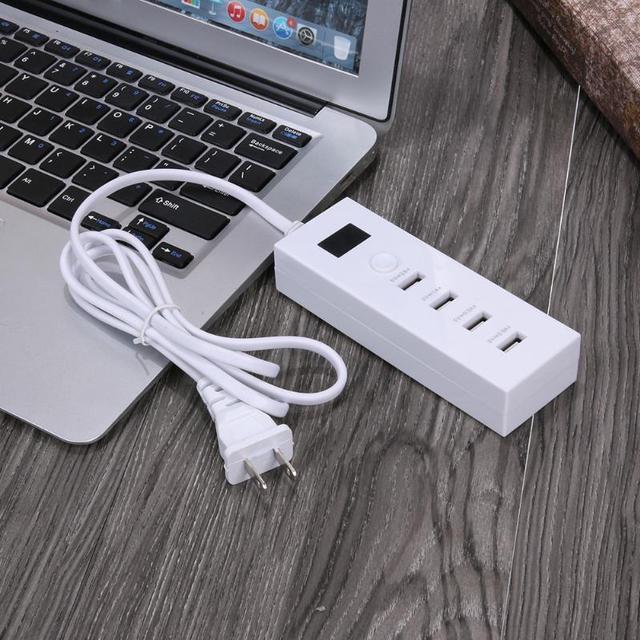 Alt view image 5 of 6 - New Portable 4 USB Port Quick Charging Hub Power Strip Charger Dock US Plug USB Hubs for tablet PC Bluetooth speaker Smart phone