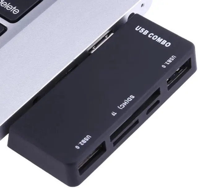 Alt view image 5 of 5 - 5 in 1 Multi-function USB 3.0 Combo Hub Adapter Card Reader High Speed 2 Port USB 3.0 Adapter Memory Cards Reader