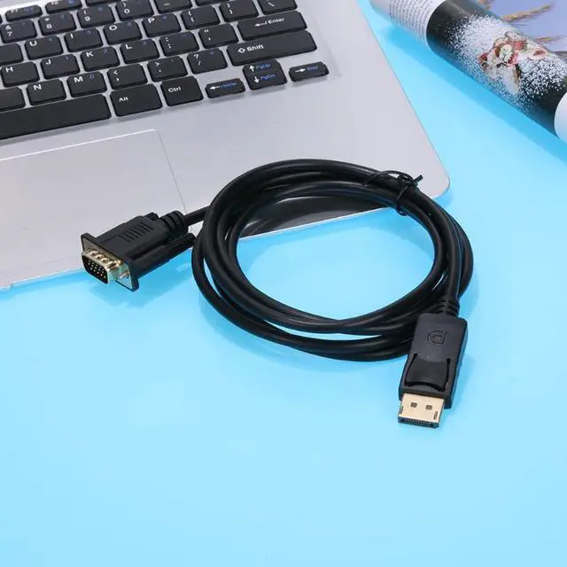 Alt view image 3 of 5 - 1.8m Thunderbolt Mini Display Port to VGA Adapter Cable Male to Male Mini DP to VGA Adapter Converter Cord Wire for Macbook