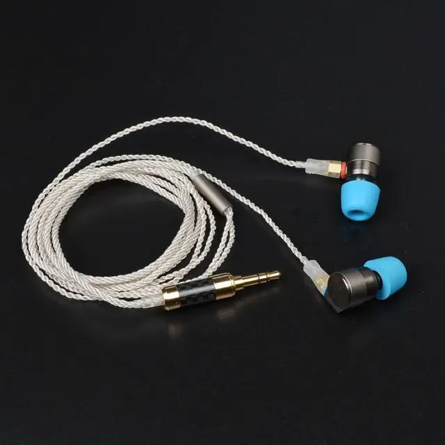 Alt view image 6 of 6 - Audio T2 3.5mm In Ear Earphone Double Dynamic Drive HIFI Earphone Bass DJ Metal Earphone MMCX Detachable Headset T515/T1