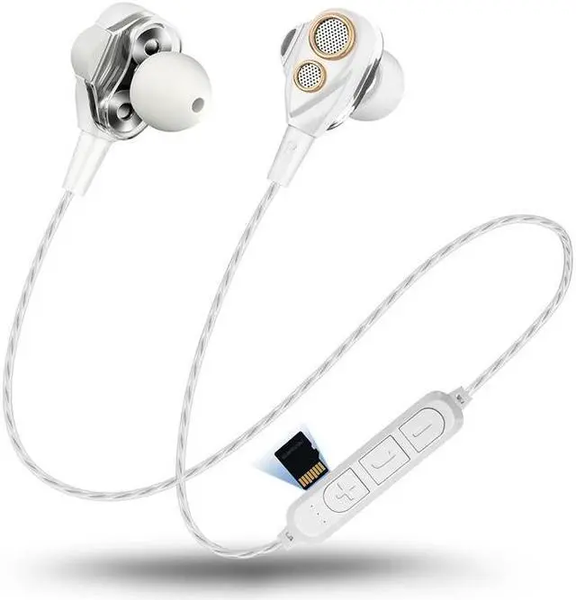 Alt view image 2 of 6 - Four Speakers 6D Surround Sound  Bluetooth Earphones With TF Card Play Stereo Bass Sport Wireless Headphone For Mobile Phone