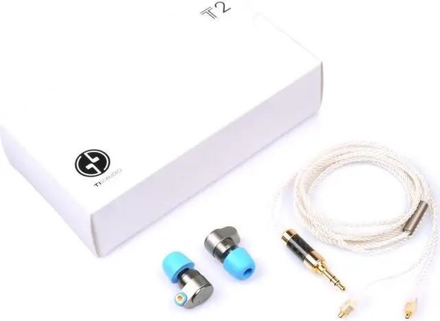 Alt view image 5 of 6 - Audio T2 3.5mm In Ear Earphone Double Dynamic Drive HIFI Earphone Bass DJ Metal Earphone MMCX Detachable Headset T515/T1