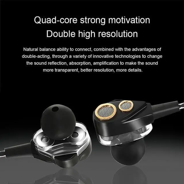 Alt view image 4 of 6 - Four Speakers 6D Surround Sound  Bluetooth Earphones With TF Card Play Stereo Bass Sport Wireless Headphone For Mobile Phone