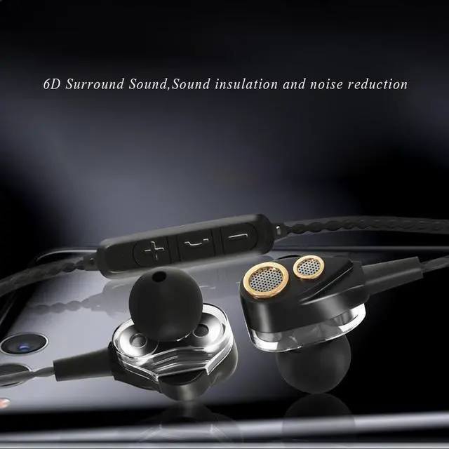 Alt view image 6 of 6 - Four Speakers 6D Surround Sound  Bluetooth Earphones With TF Card Play Stereo Bass Sport Wireless Headphone For Mobile Phone