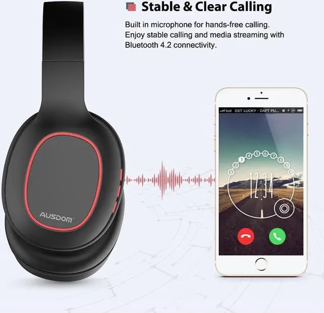 Alt view image 5 of 6 - Bluetooth Headphone Over-Ear Wired Wireless Headphones Foldable Bluetooth 4.2 Stereo Headset with Mic Support TF Card
