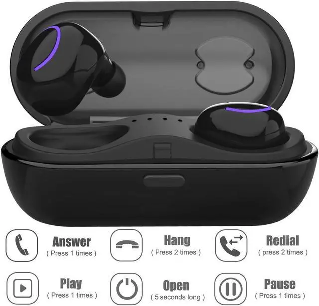 Alt view image 2 of 6 - Wireless Headphones TWS Headphones  Bluetooth Earphones True Stereo Earbuds Sports Headset With Mic For xiaomi samsung iphone