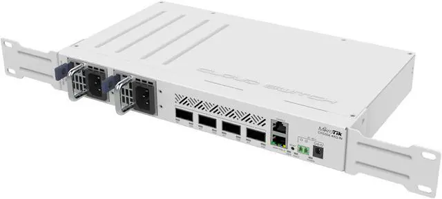 Alt view image 2 of 5 - MikroTik CRS504-4XQ-IN Cloud Router Switch 650MHz 4xQSFP28 Compatible with 40G, 25G, 10G, and 1G Fiber Connections.