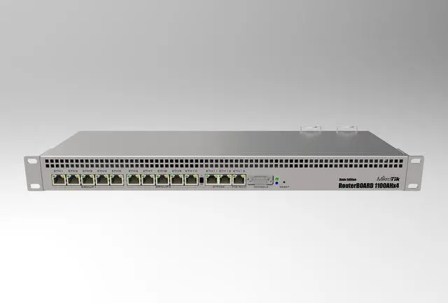 Alt view image 2 of 3 - MikroTik - RB1100DX4 - RB1100AHx4 Dude Edition with Annapurna Alpine AL21400 Cortex A15 CPU, 1GB RAM, 13x Gbit LAN, 60GB