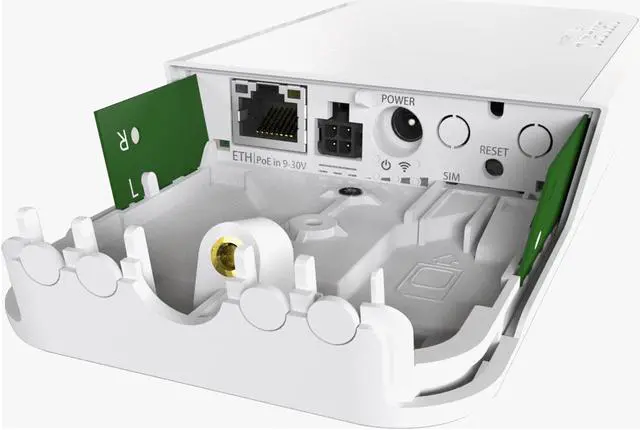 Alt view image 2 of 2 - Mikrotik wAP R RBwAPR-2nD Small 2.4Ghz Wireless Access Point with LTE Antennas and miniPCI-e Slot
