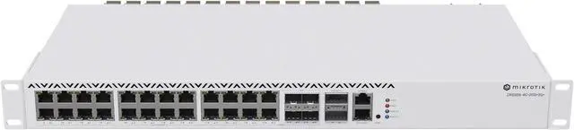 Alt view image 2 of 4 - Mikrotik CRS326-4C+20G+2Q+RM. 20 x 2.5G ETH Ports, 4 x Combo (10G RJ45 or SFP+), 2 x 40G QSFP+ Cages, 1 x 100Mbit Management, RouterOS L6, 1U RM, Dual redundant PSU