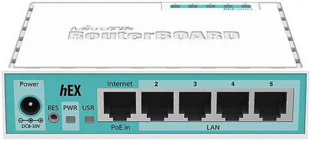 Alt view image 4 of 15 - Mikrotik hEX RB750Gr3 Router with 5x Gigabit Ethernet Ports 1x USB Port and 1x microSD Slot