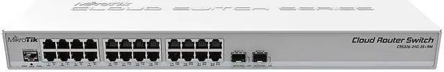 Main image of MikroTik - CRS326-24G-2S+RM - Cloud Router Switch 326-24G-2S+RM with 800MHz CPU, 512MB RAM, 24x Gigabit LAN, 2x SFP+