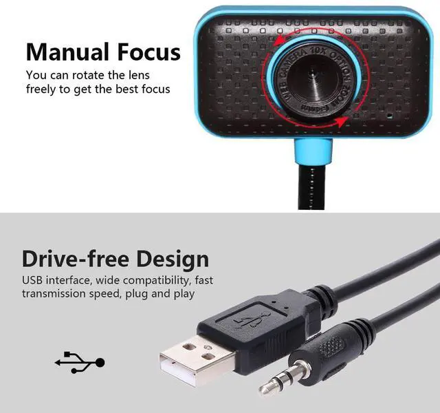 Alt view image 2 of 11 - 4.0 Mega Pixels USB 2.0 Driverless Desktop Laptop Camera / Webcam with Mic