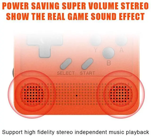 Alt view image 7 of 7 - Powkiddy V90 3.0 inch IPS Screen 64-bit Retro Handheld Game Console with 16GB Memory (Red)