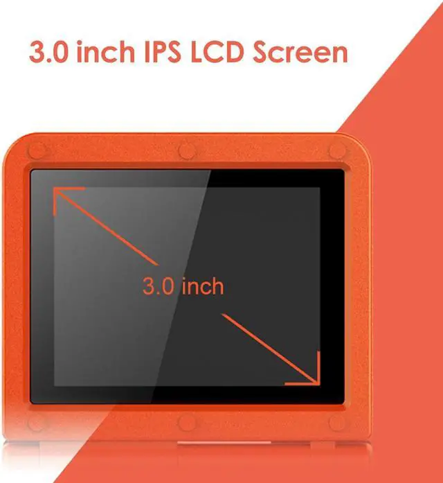 Alt view image 3 of 7 - Powkiddy V90 3.0 inch IPS Screen 64-bit Retro Handheld Game Console with 16GB Memory (Red)