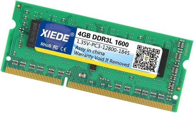 Main image of XIEDE 1.35V Low Voltage DDR3L 1600MHz 4GB 12800 Frequency Memory RAM Module for Laptop