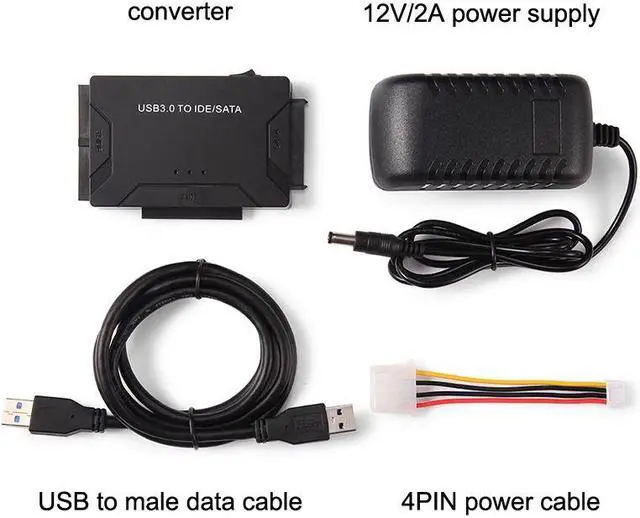 Alt view image 6 of 6 - USB3.0 To SATA / IDE Easy Drive Cable External Hard Disk Adapter, Plug Specifications: US Plug