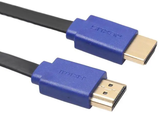 Alt view image 2 of 4 - 1.8m HDMI 1.4 (1080P) Gold Plated Connectors HDMI Male to HDMI Male Retractable Flat Cable (Black)