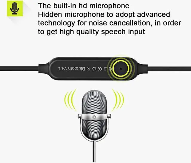 Alt view image 5 of 7 - QCY QY12 Wireless Sport Bluetooth Stereo Earphone with Mic & Smart Magnetic Switch for iPhone, iPad, Samsung, HTC, Sony(White)