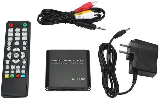 Alt view image 4 of 7 - MINI 1080P Full HD Media USB HDD SD/MMC Card Player Box, US Plug(Black)