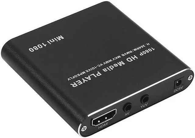 Main image of MINI 1080P Full HD Media USB HDD SD/MMC Card Player Box, US Plug(Black)