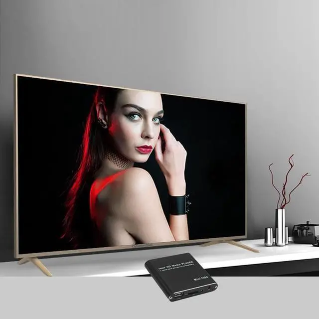 Alt view image 7 of 7 - MINI 1080P Full HD Media USB HDD SD/MMC Card Player Box, US Plug(Black)