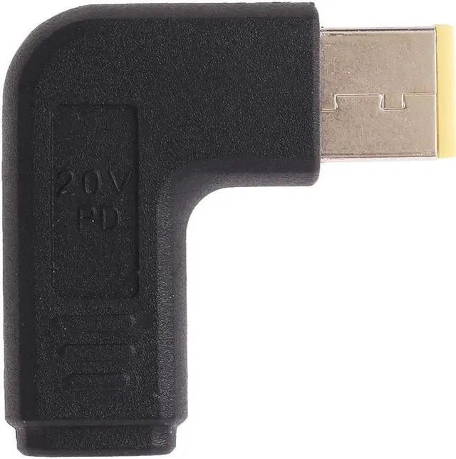 Alt view image 3 of 3 - USB-C / Type-C Female to Lenovo Big Square Male Plug Elbow Adapter Connector for Lenovo Laptops