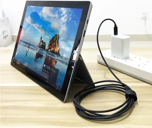 Alt view image 6 of 6 - USB-C / Type-C to 6 Pin Magnetic Male Laptop Power Charging Cable for Microsoft Surface Pro 6, Cable Length: about 1.5m