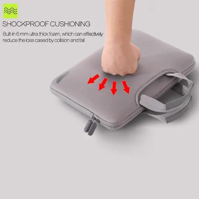 Alt view image 4 of 6 - 15.6 inch Portable Air Permeable Handheld Sleeve Bag for Laptops, Size: 41.5x30.0x3.5cm(Black)