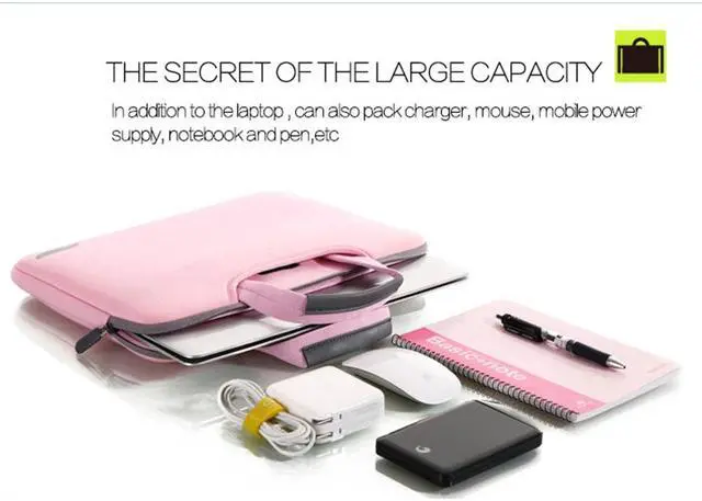 Alt view image 5 of 6 - 15.6 inch Portable Air Permeable Handheld Sleeve Bag for Laptops, Size: 41.5x30.0x3.5cm(Black)
