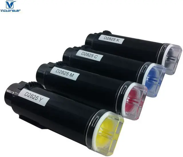 Alt view image 2 of 4 - VICTORSTAR Compatible Toner Cartridge S2825 (BK + C + Y + M ) 4 Colors High Yield 5000 pages & 4000 pages for Dell LaserJet Printers H625 cdw / H825cdw / S2825cdn