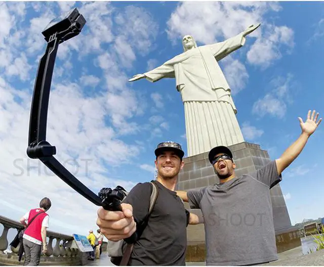 Alt view image 7 of 7 - SUNMENCO Waterproof Selfie Stick Foldable Multi-functional Telescopic Pole 3 Way Grip Monopod Extendable Arm Tripod Stand Mount with Tripod Inside for Gopro Action Camera Cellphone