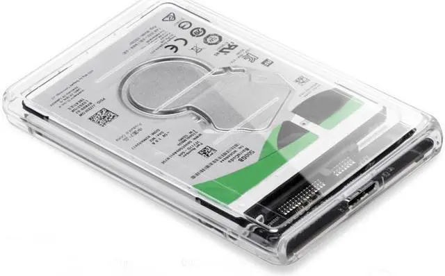 Main image of SUNMMENCO USB 3.0 to SATA 2.5 " HDD  SSD High-Speed Transparent External Enclosure Transparent Case SATA External Hard Drive Enclosur Tool Free for 2.5 inch SATA HDD and SSD
