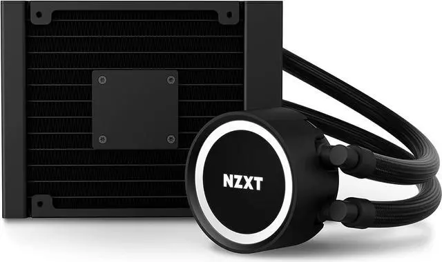 Alt view image 3 of 7 - NZXT Kraken 120  RL-KR120-B1 AIO RGB CPU Liquid Cooler  Quiet and Effective - Silent Operation - Ring RGB LEDs - AER P 120mm Radiator Fans Water cooling