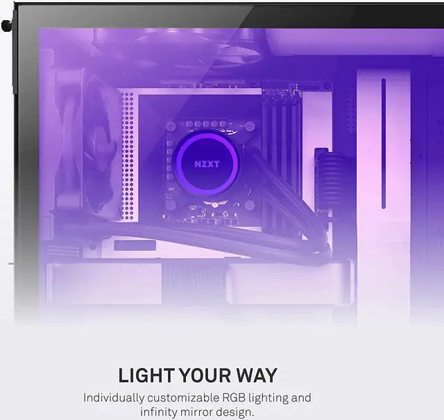 Alt view image 6 of 7 - NZXT Kraken 120  RL-KR120-B1 AIO RGB CPU Liquid Cooler  Quiet and Effective - Silent Operation - Ring RGB LEDs - AER P 120mm Radiator Fans Water cooling