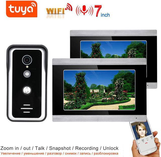 TUYA Video Intercom WIFI Video Door Phone System Home Intercom with Inch  Touch Screen Monitor AHD 1080P Doorbell (Not Include Baterry)