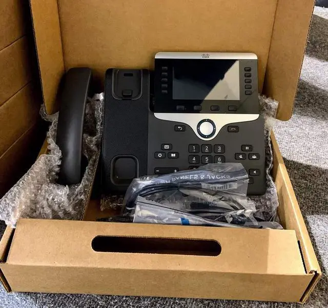 Alt view image 3 of 4 - Cisco 8841 IP Phone, Corded, 5 x Total Line - VoIP - 5" LCD - Unified Communications Manager, Unified Communications Manager Express, User Connect License - 2 x Network (RJ-45) - PoE Ports